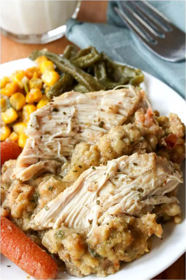 Impossibly Easy And Delicious Crock Pot Chicken And Stuffing