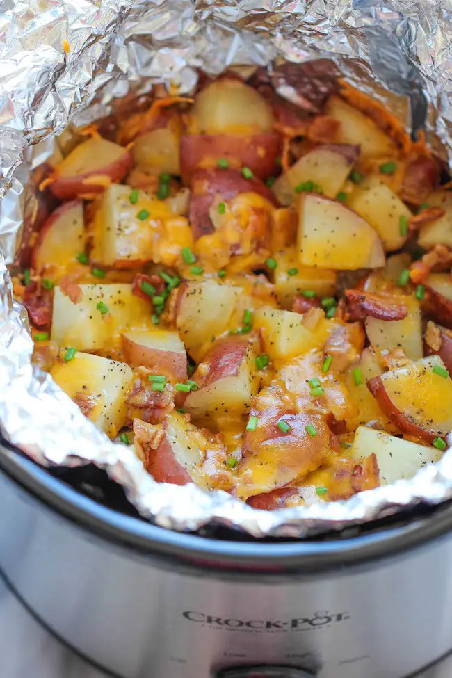 Perfectly Tender And Flavorful Slow Cooker Cheesy Bacon Ranch Potatoes