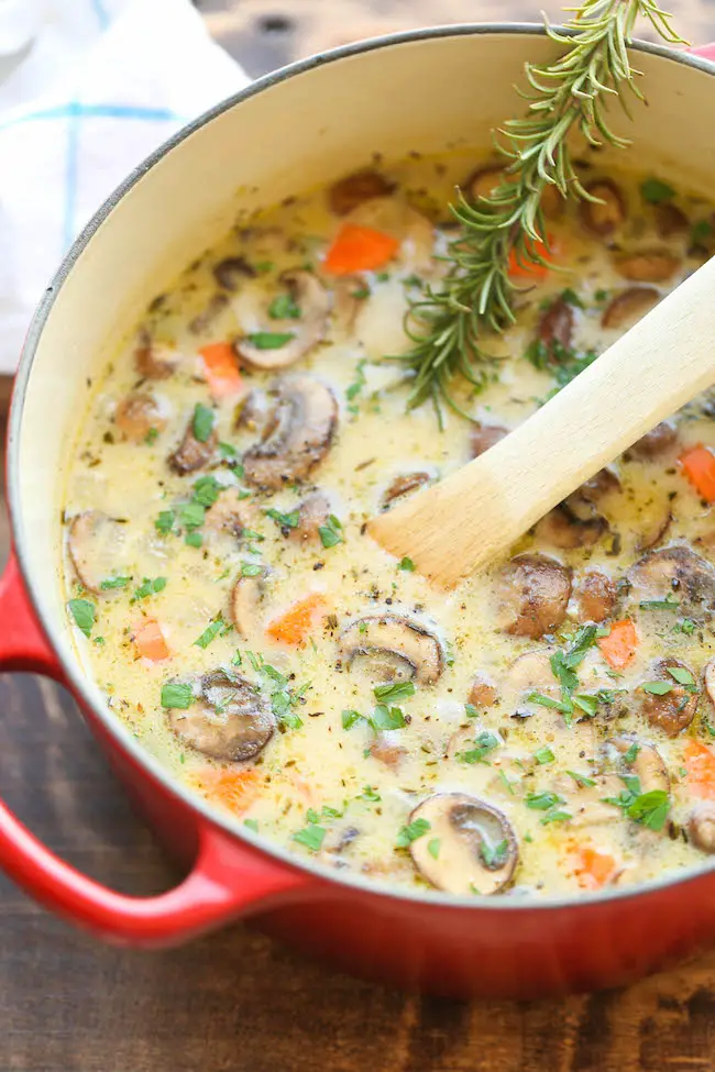 Amazingly Simple And Delicious Creamy Chicken And Mushroom Soup