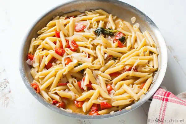 One Pot Penne Pasta with Tomato & Basil