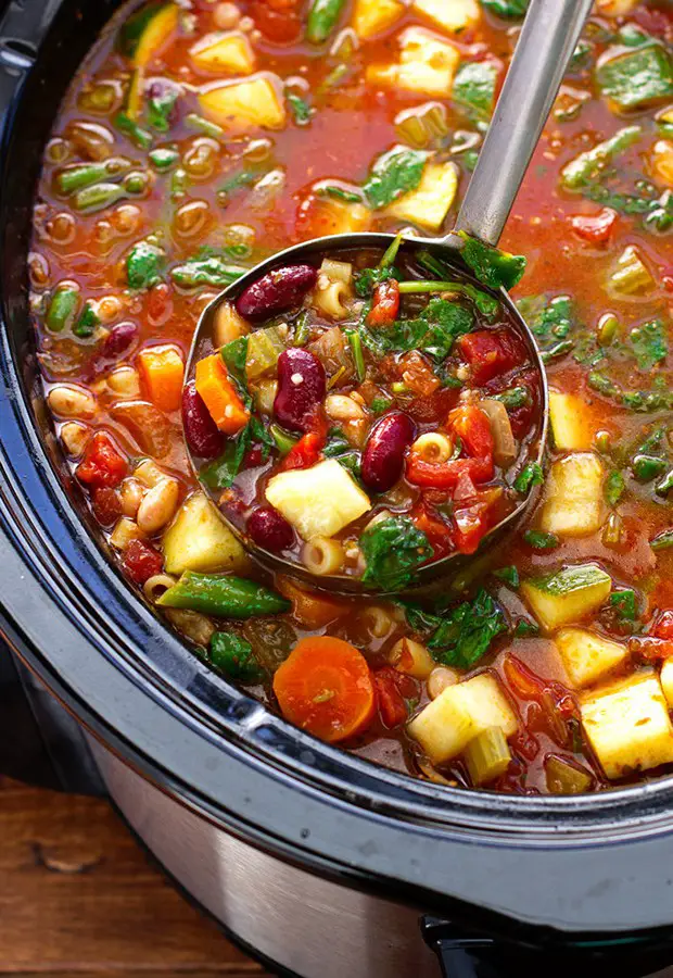 Fabulous And Easy To Make Slow Cooker Homemade Minestrone Soup