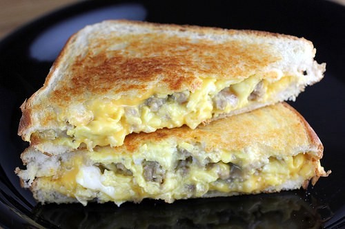 Amazing Sausage And Egg Grilled Cheese Sandwich Recipe
