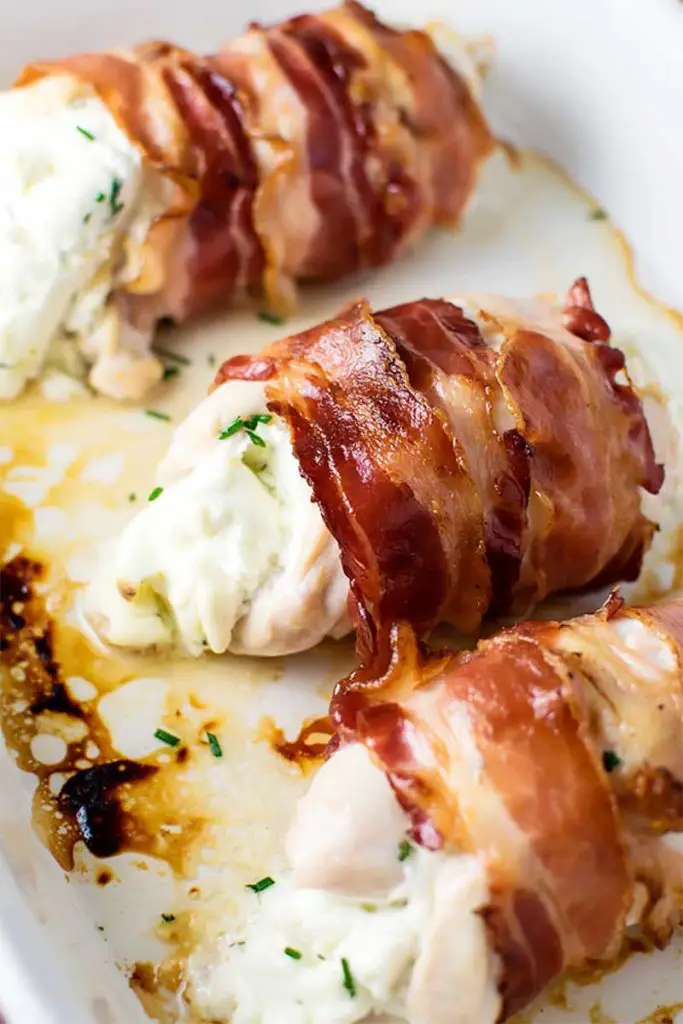 These Bacon Wrapped Cream Cheese Stuffed Chicken Breasts Will Have Everyone Screaming For More