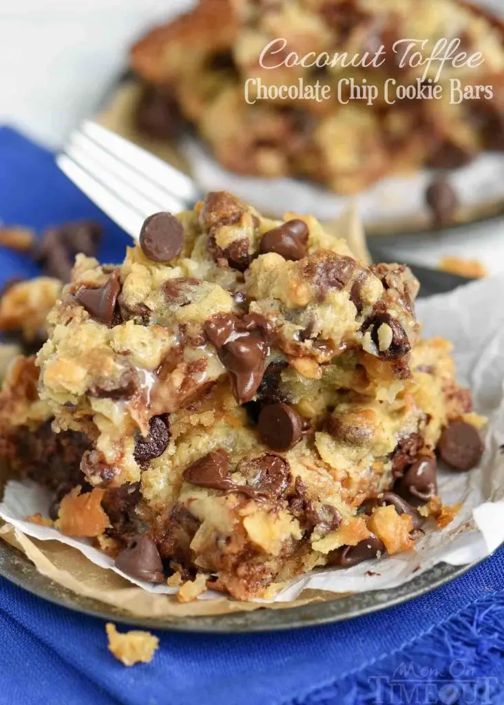  These Coconut Toffee Chocolate Chip Cookie Bars Are Fabulous