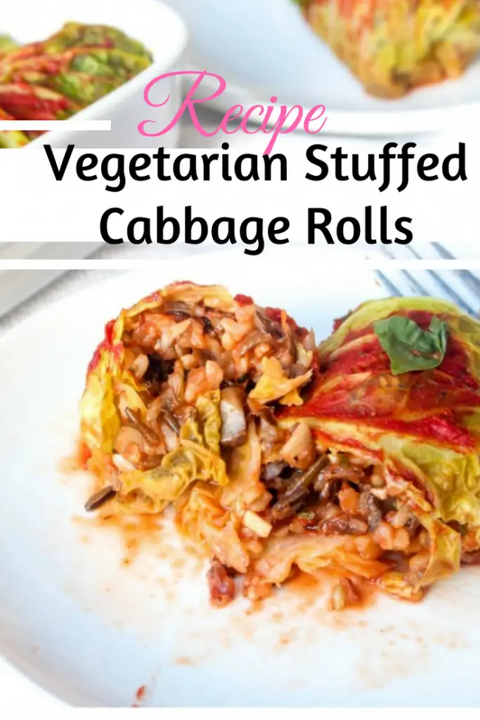Wild Rice Mushroom Stuffed Vegan Cabbage Rolls