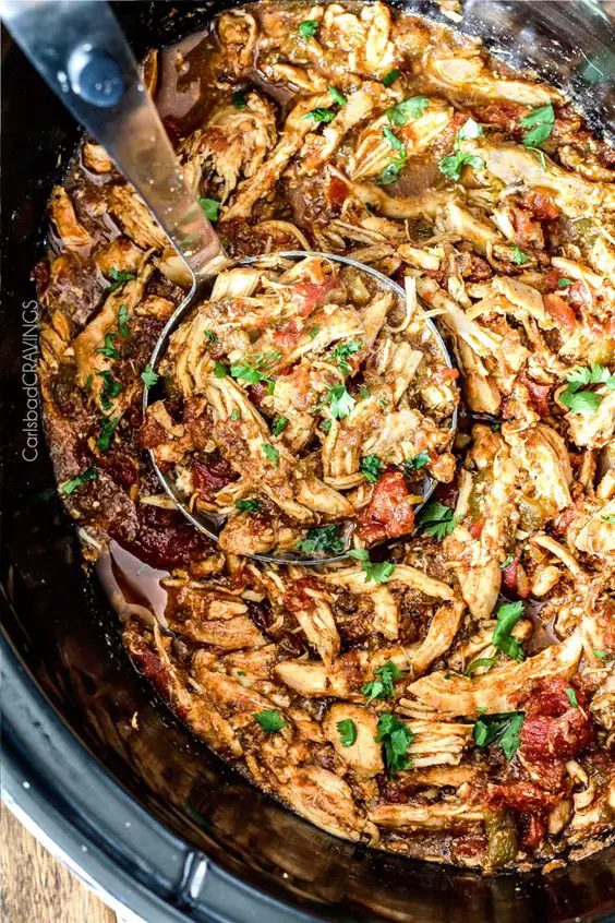 Easy Slow Cooker Shredded Mexican Chicken