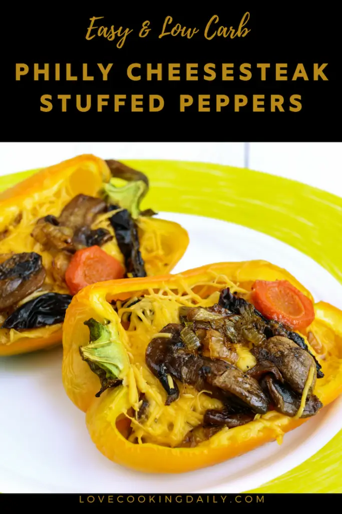 Easy Low-Carb Philly Cheesesteak Stuffed Peppers