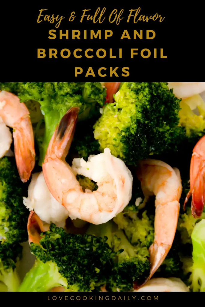 Shrimp and Broccoli Foil Packs with Garlic Lemon Butter Sauce