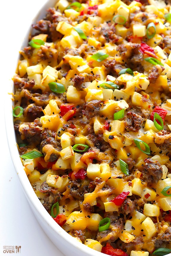 Easy Sausage, Egg And Hash Brown Casserole