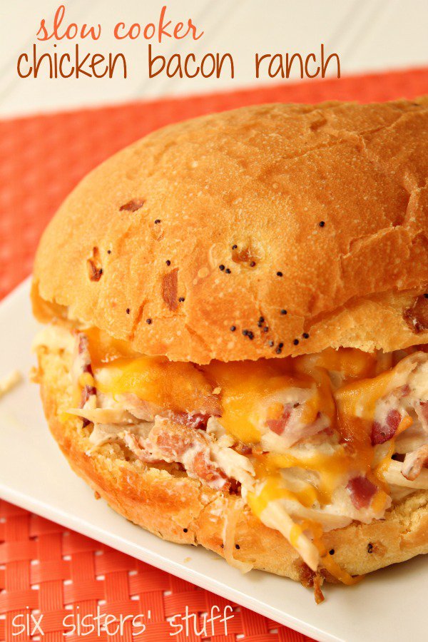 Easy And Delicious Slow Cooker Chicken Bacon Ranch Sandwiches We Can't Get Enough Of