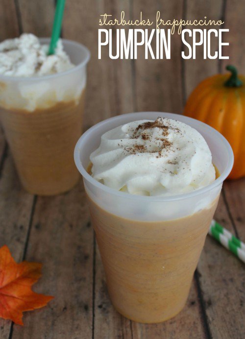 Pumpkin Spice Starbucks Frappuccino Recipe for Fall! Easy Copycat Starbucks Recipe for a DIY Homemade Fall Drink Recipe to Satisfy your Pumpkin Cravings!