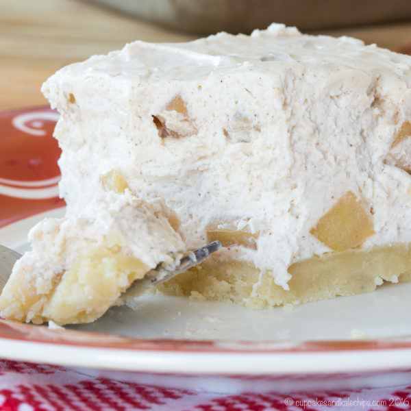 No-Bake Apple Cheesecake Bars With A Gluten Free Almond Crust