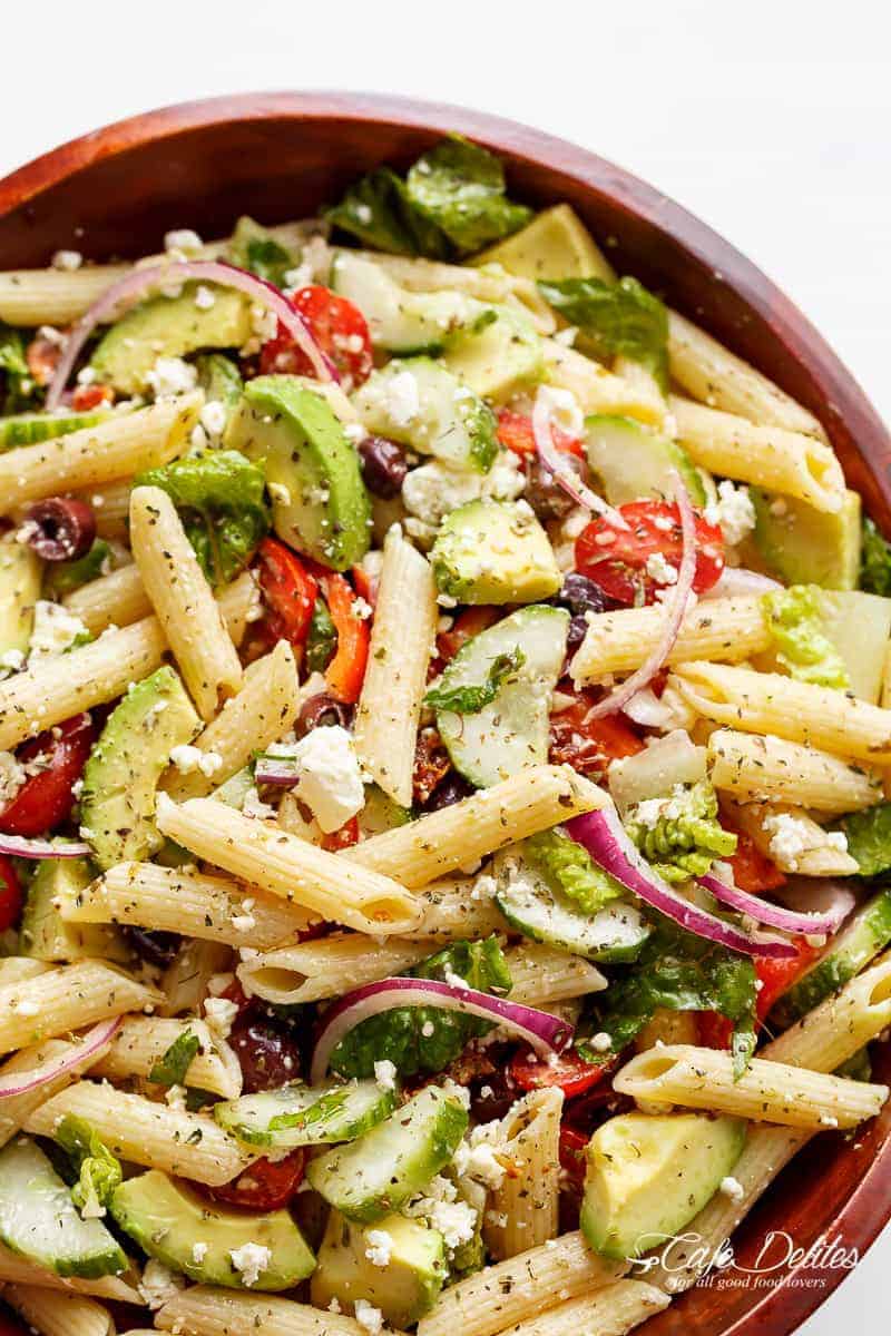 Mediterranean Lemon Herb Pasta Salad