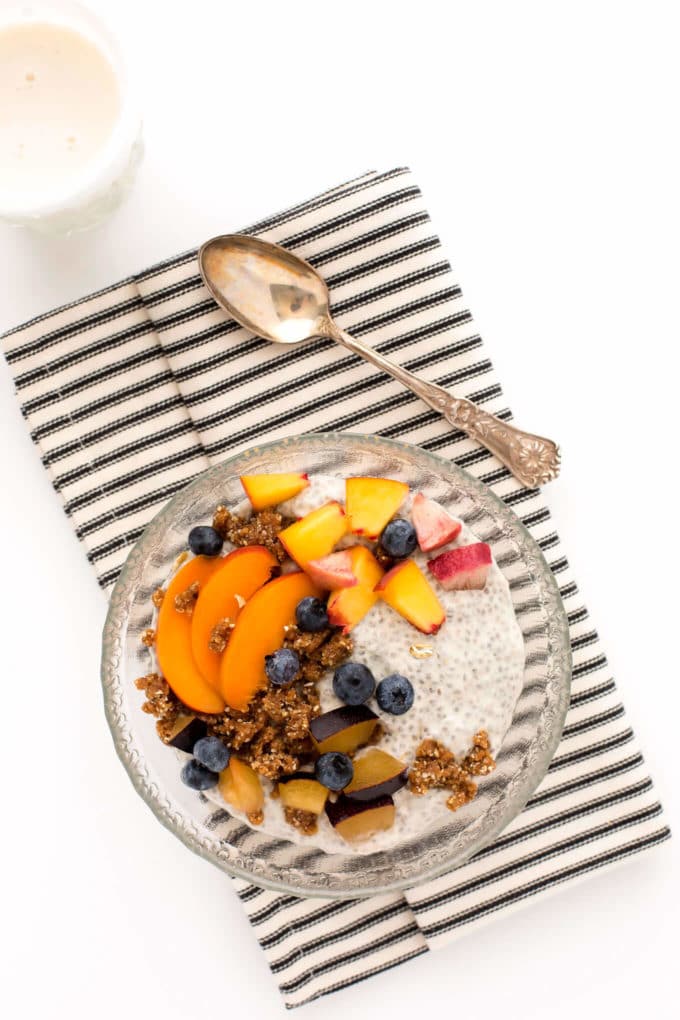 Summer Stone Fruit Chia Pudding Parfait