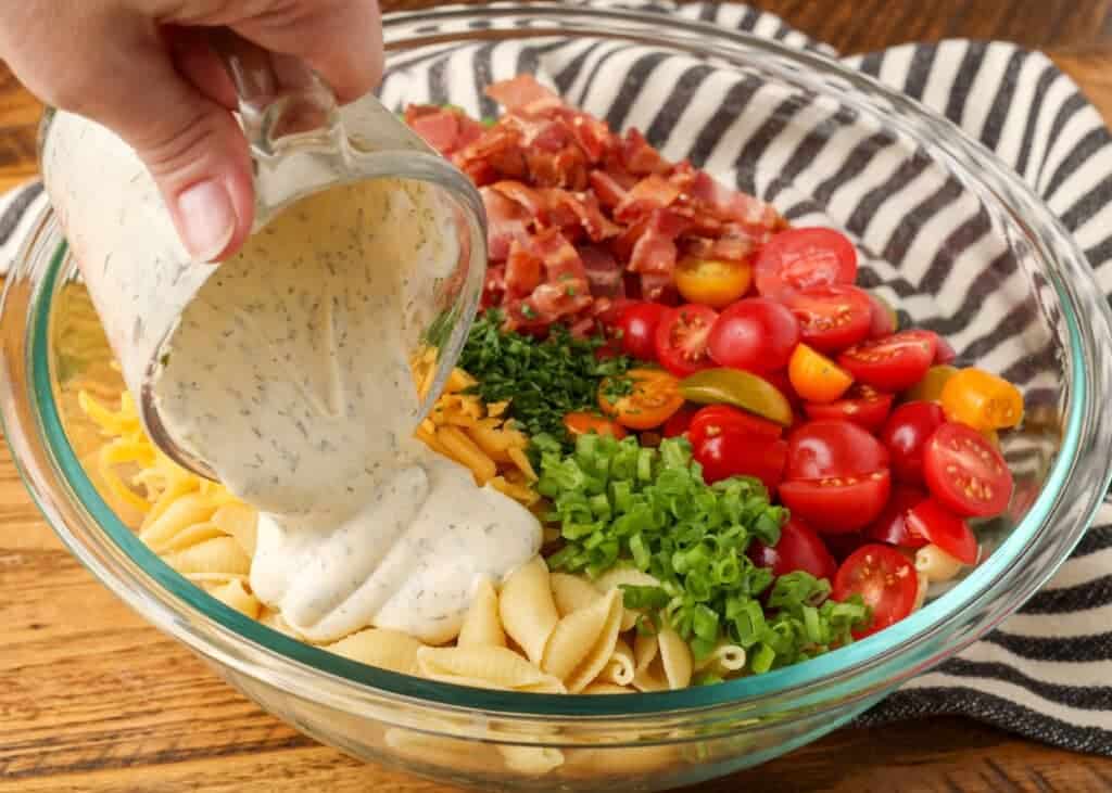 Creamy Bacon Ranch Pasta Salad
