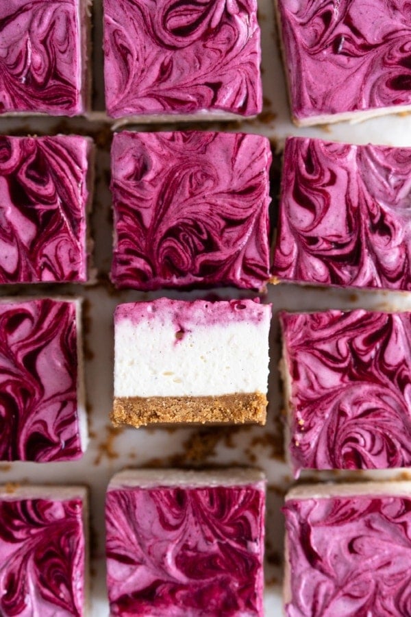 No-Bake Berry Cheesecake Bars