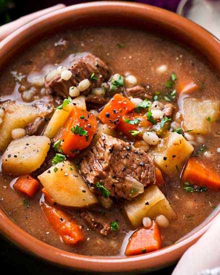 Slow Cooker Beef Barley Soup recipe