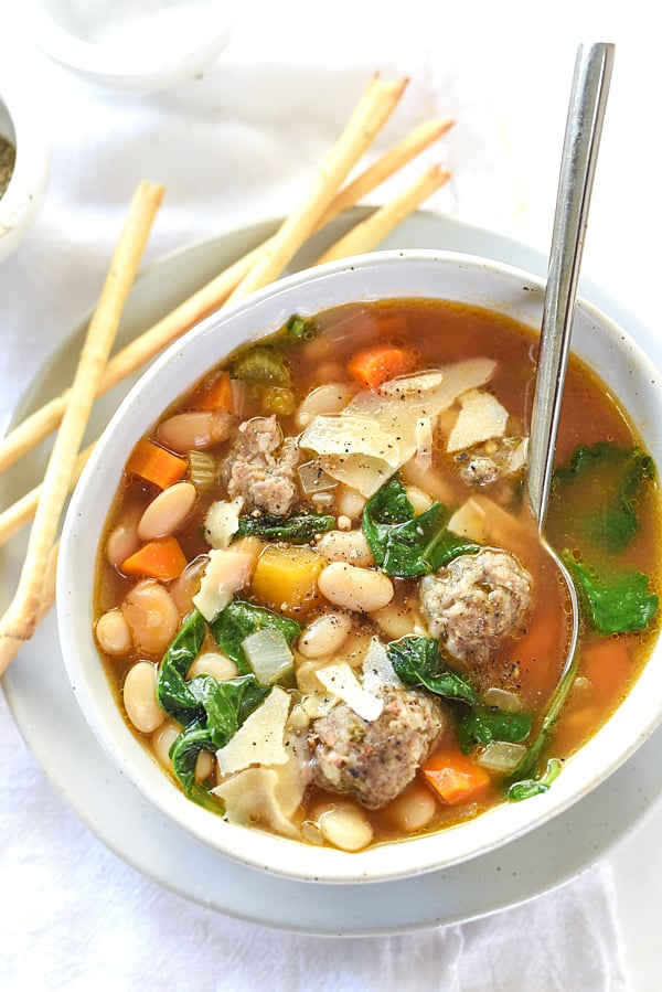 Slow Cooker Tuscan White Bean and Sausage Soup recipe