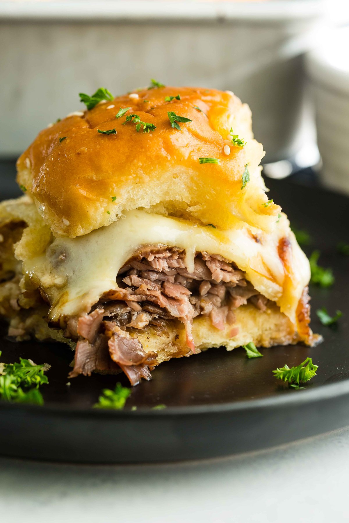 French Dip Sliders by Carrian Cheney
