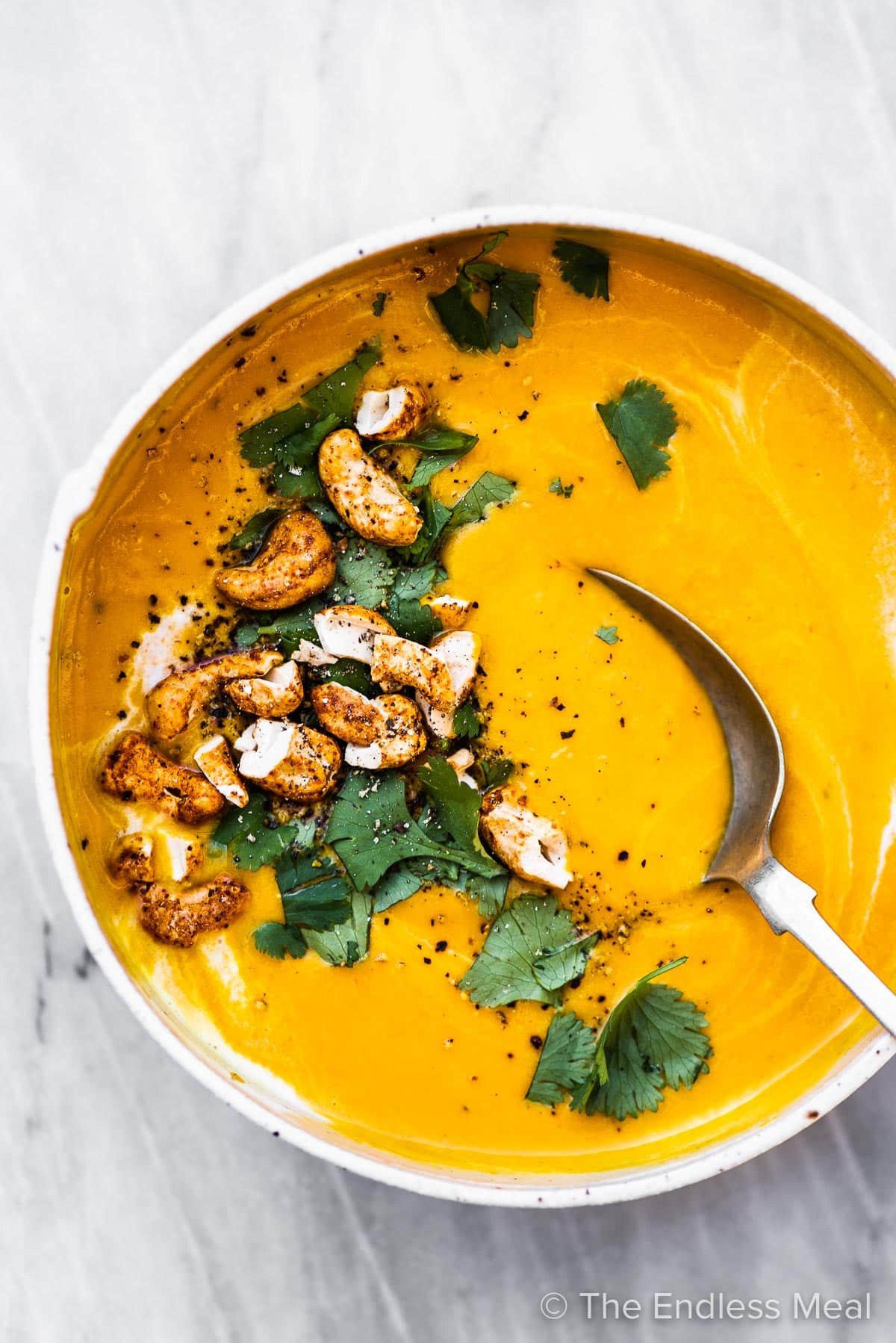 Ginger Carrot Soup with Coconut Milk