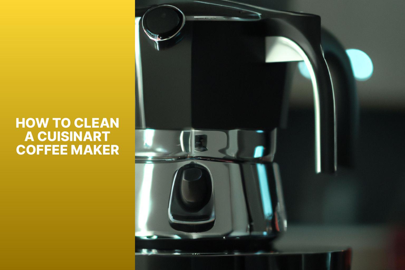 how to clean a cuisinart coffee maker