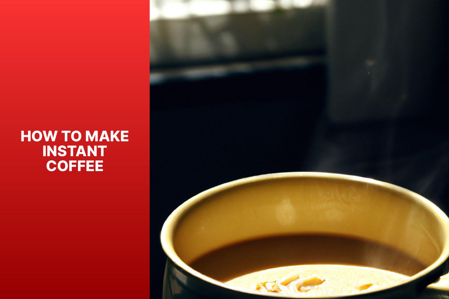 how to make instant coffee