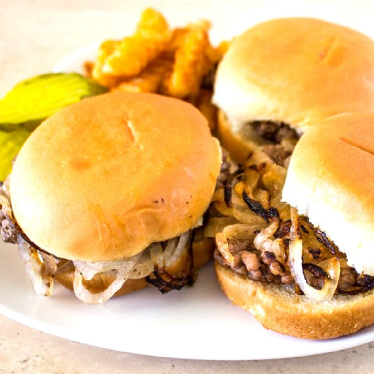 Oklahoma Onion Burger Sliders by Beth Mueller