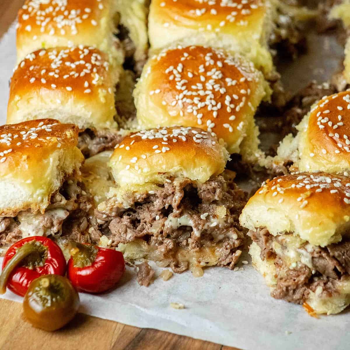 Philly Cheesesteak Sliders Recipe by Sharon Farnell