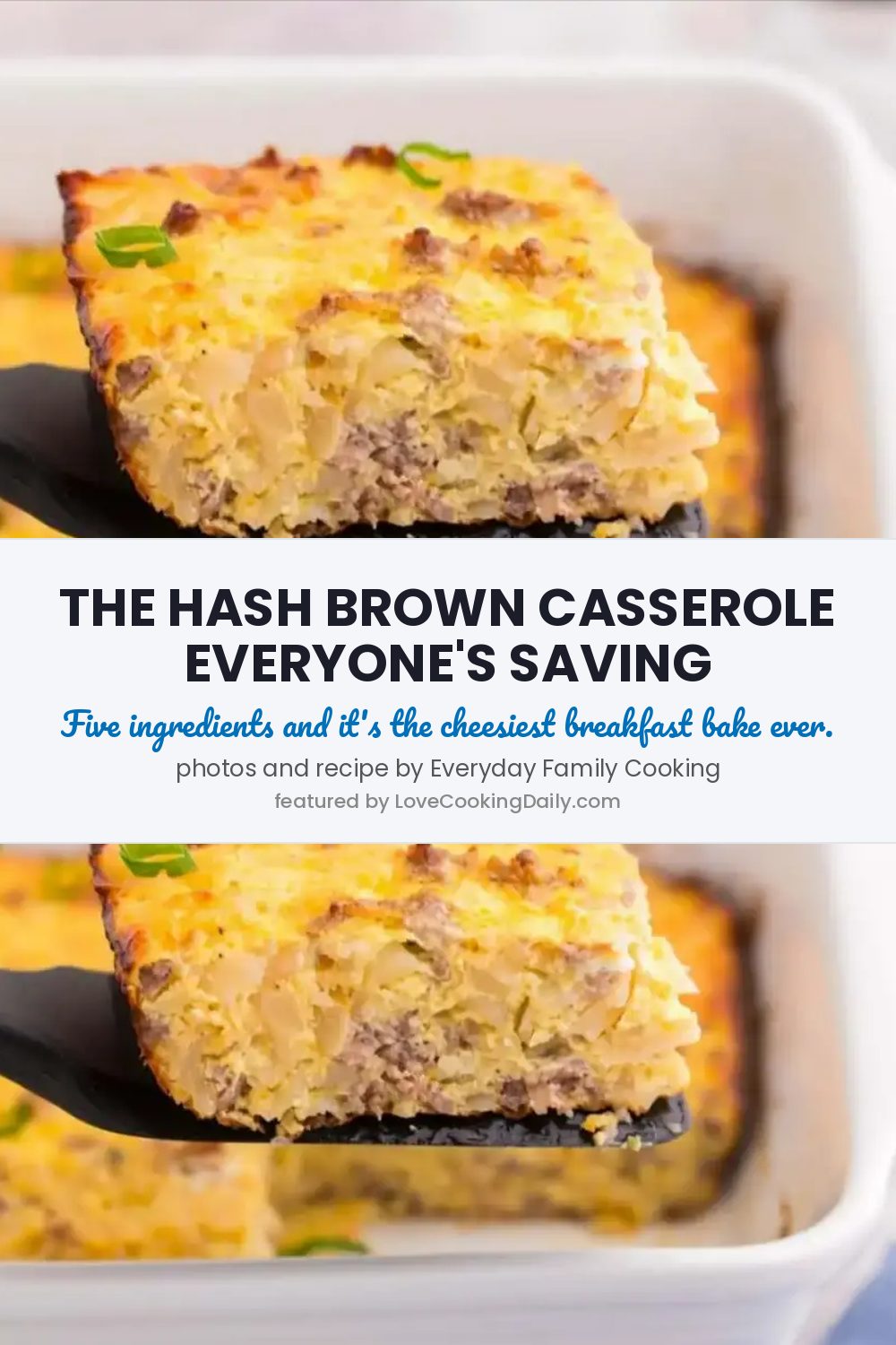 5-Ingredient Hash Brown Casserole: Easy Cheesy Breakfast For Busy Mornings - LoveCookingDaily.com