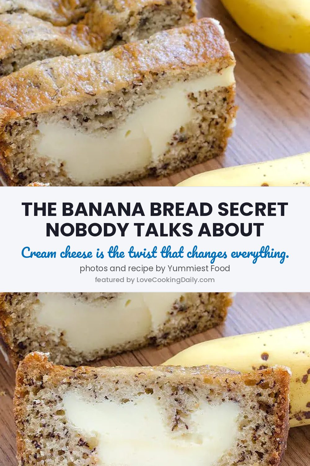 Cream Cheese Banana Bread: Light, Moist and Delicious! - LoveCookingDaily.com