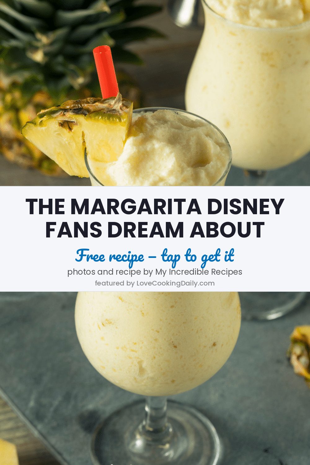 Drunken Disney Dole Pineapple Whip Margarita - LoveCookingDaily.com
