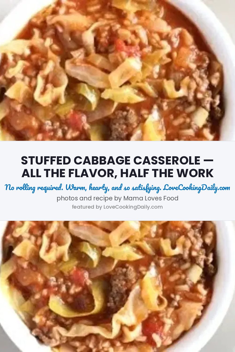 Stuffed Cabbage Casserole Tomato Soup: Warm And Hearty Meal - LoveCookingDaily.com