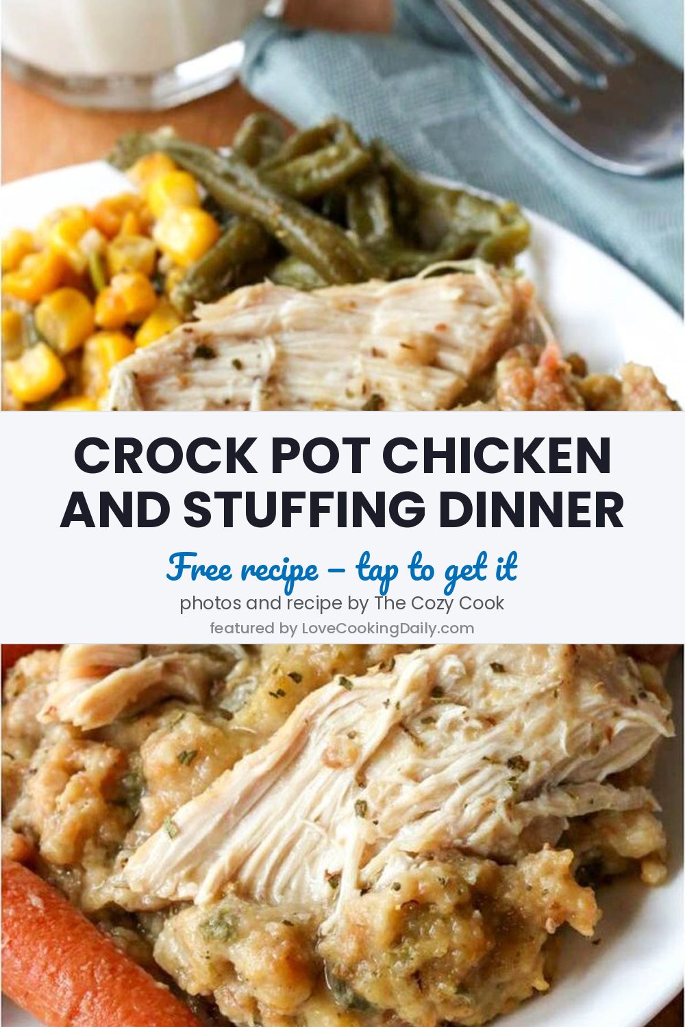 Impossibly Easy And Delicious Crock Pot Chicken And Stuffing - LoveCookingDaily.com