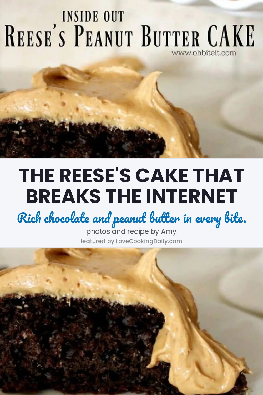 Inside Out Reese’s Peanut Butter Cake-The Perfect Cake For Your Kids’ Birthday Party - LoveCookingDaily.com