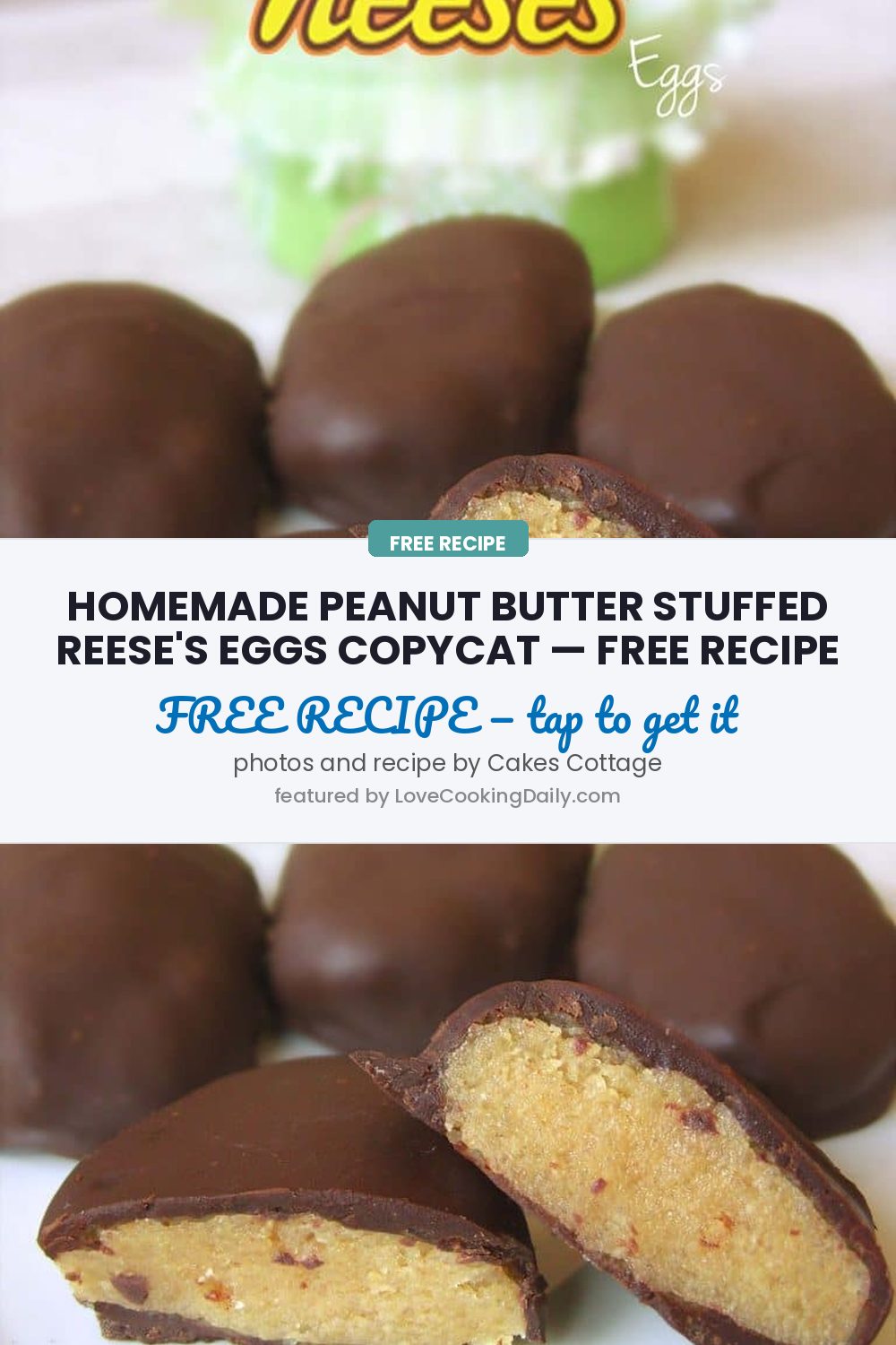 5-Ingredient Peanut Butter Stuffed Reese’s Eggs- Copycat Recipe - LoveCookingDaily.com