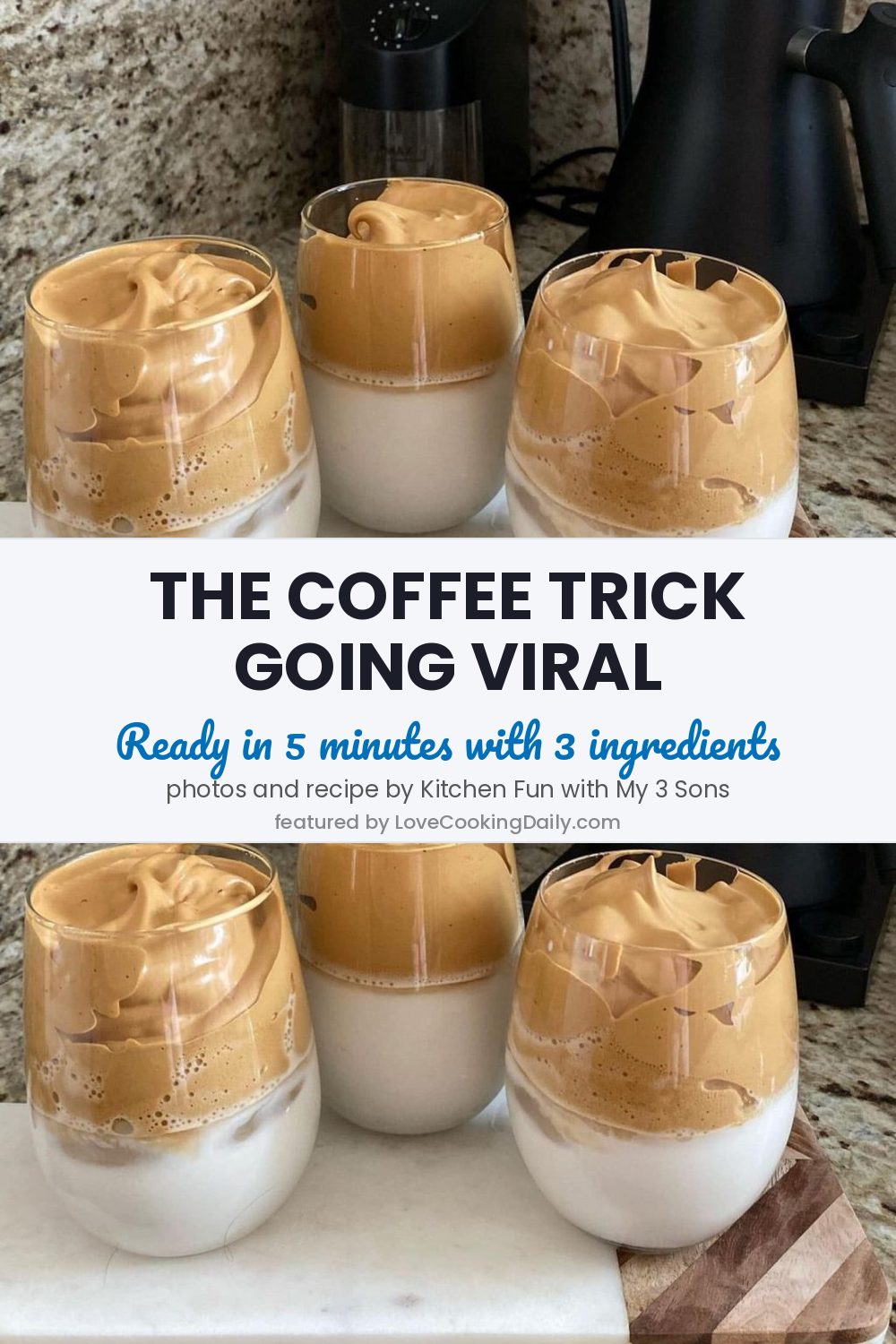 This Recipe For Whipped Coffee Takes Only 5 Minutes To Make And It’s So Fluffy And Delicious! - LoveCookingDaily.com