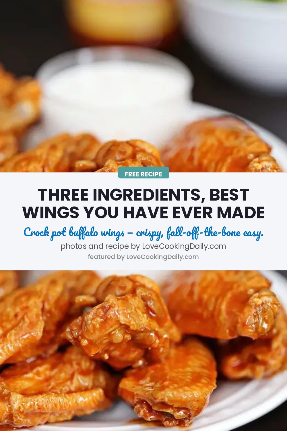 Ridiculously Easy Crock Pot Buffalo Wings To Eat While You Watch Sunday Football - LoveCookingDaily.com