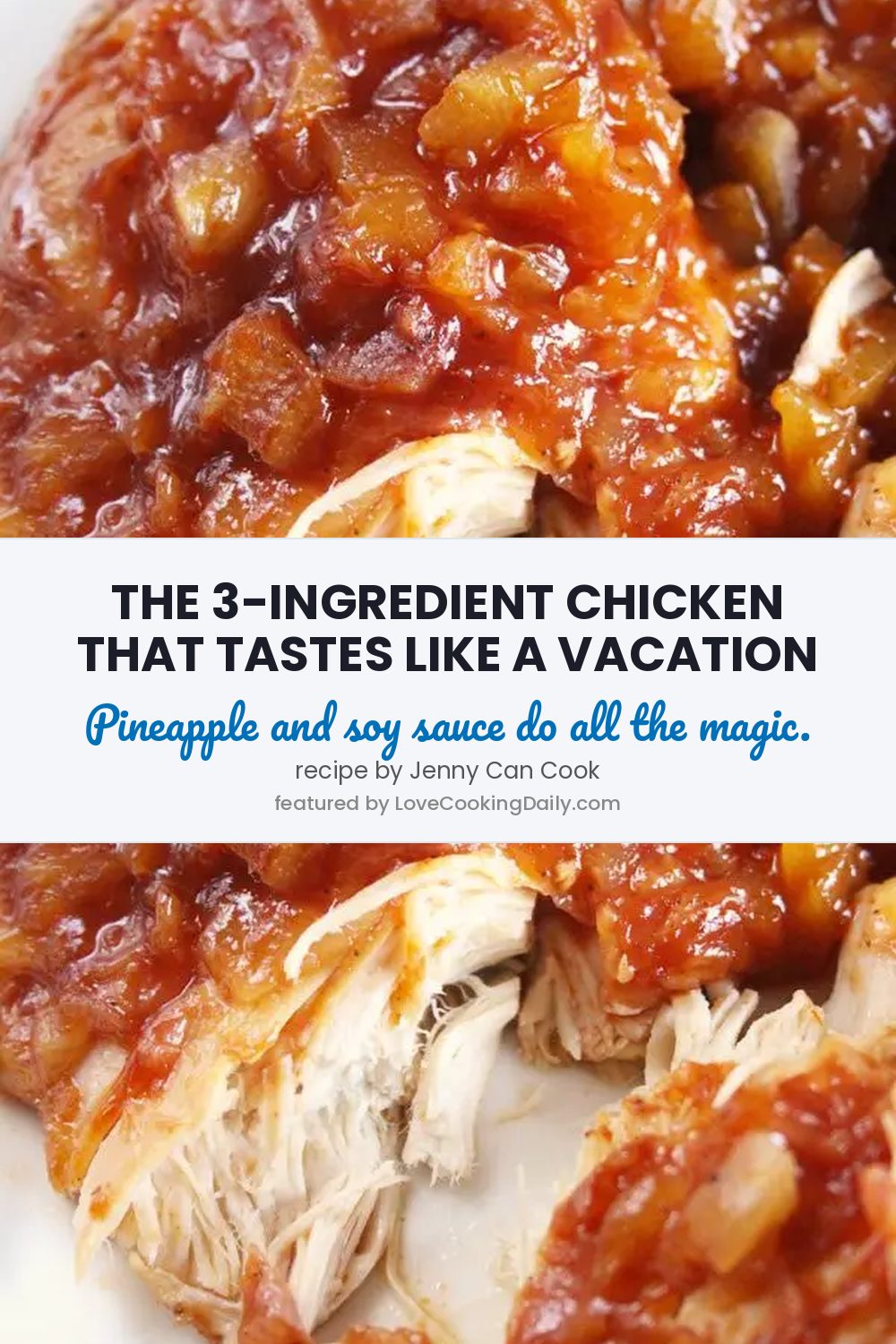 Super-Easy 3 Ingredient Crock Pot Hawaiian Chicken - LoveCookingDaily.com