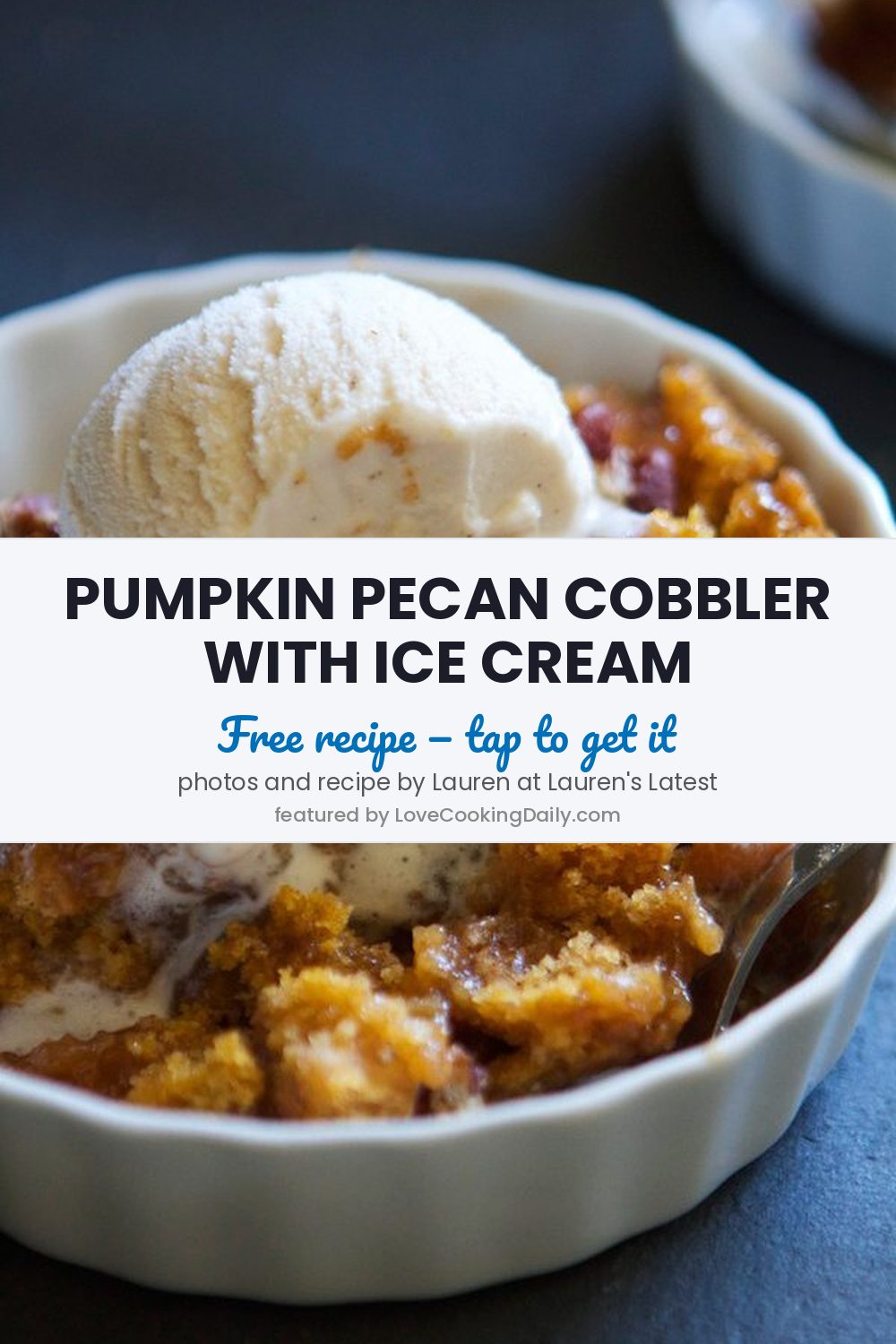 Super Simple Pumpkin Pecan Cobbler Recipe For Your Fall Dessert Table - LoveCookingDaily.com