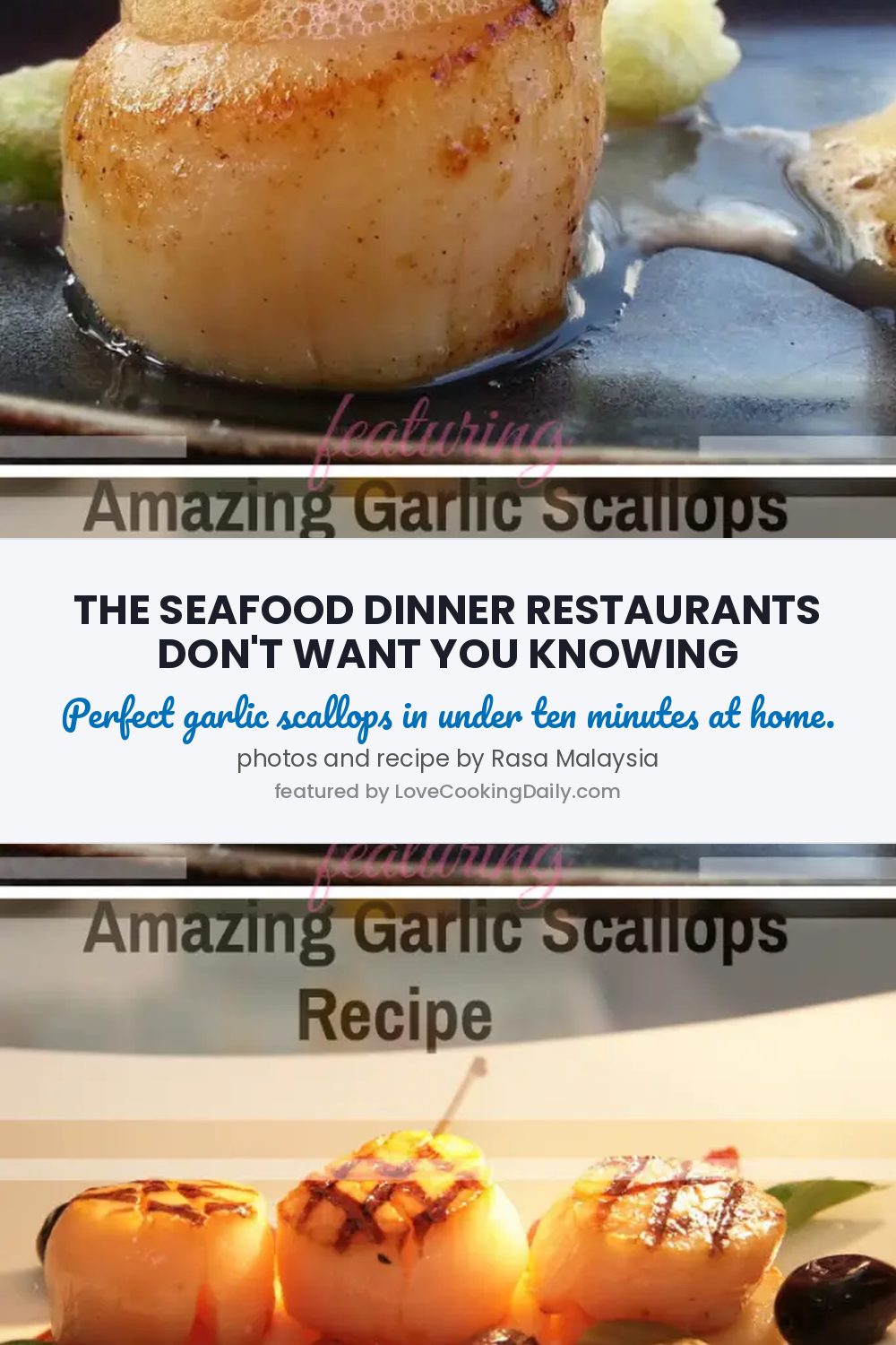 These Amazing Garlic Scallops Are So Simple To Make And So Delicious - LoveCookingDaily.com
