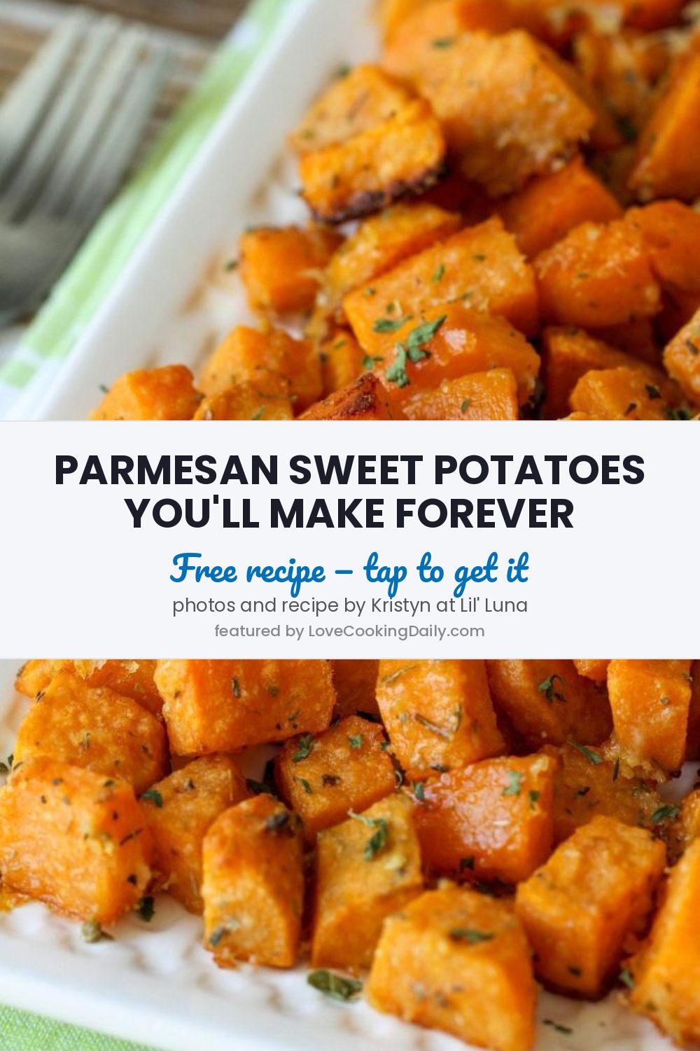 These Savory Baked Parmesan Sweet Potatoes Are The Perfect Side Dish For Any Meal - LoveCookingDaily.com