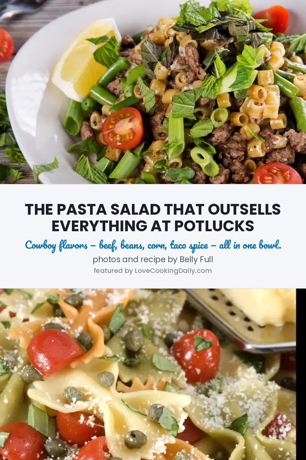 This Cowboy Pasta Salad Recipe Is A Definite Crowd Pleaser! - LoveCookingDaily.com
