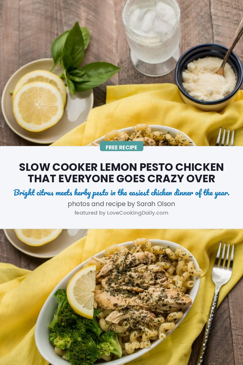 This Lemon Pesto Chicken Freezer Meal Is A Fabulous Family Meal - LoveCookingDaily.com