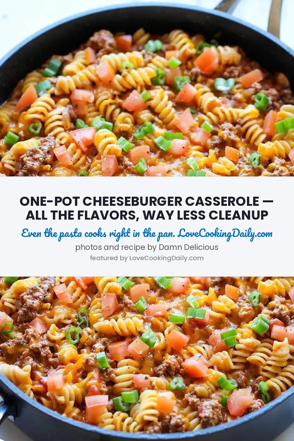 This One Pot Cheeseburger Casserole Is A Hit With The Whole Family! - LoveCookingDaily.com