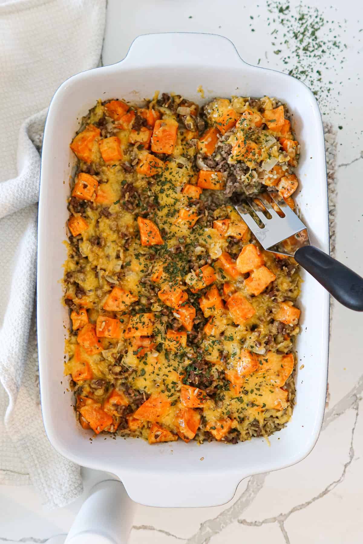 Sweet Potato Ground Beef Casserole Recipe