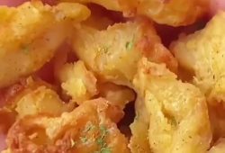 Crispy golden air fryer chicken breast strips