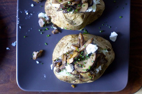 Baked Potatoes with Wild Mushroom Ragù