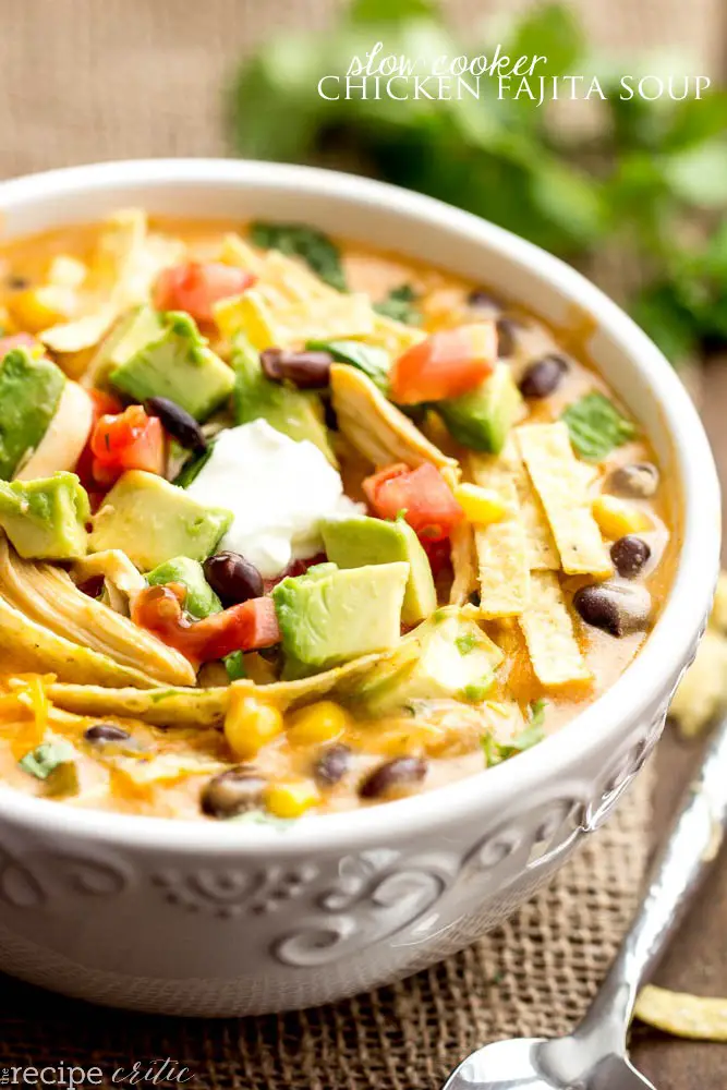 This Slow Cooker Chicken Fajita Soup Is Quick And Easy And Amazingly Flavored
