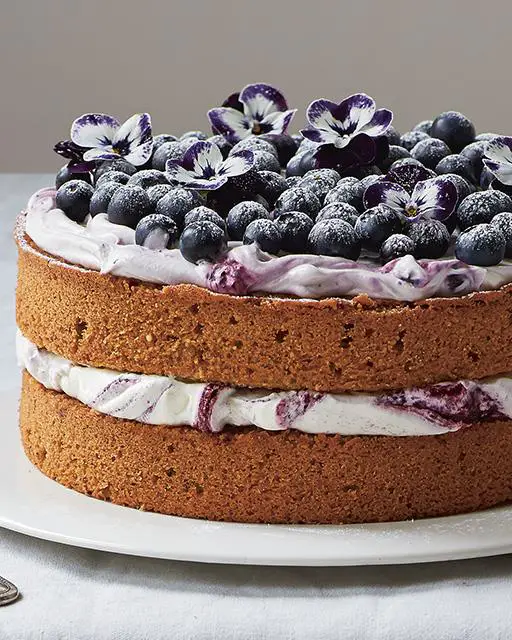 This Lemony Hazelnut & Blueberry Cake Looks And Sounds Heavenly