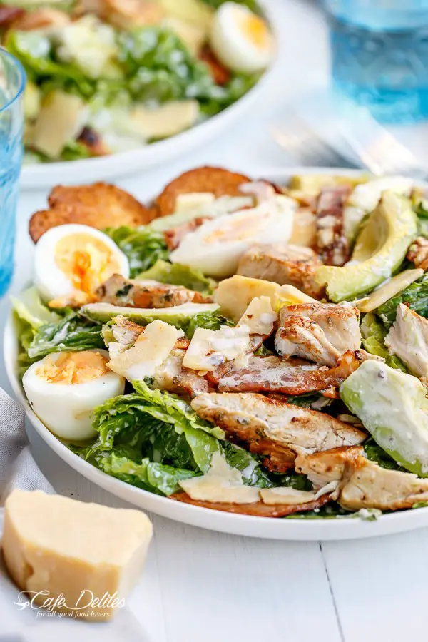 Simple Way To Turn This Wonderful Skinny Chicken And Avocado Caesar Salad Into A Main Meal!
